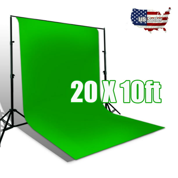Photo Backdrop Muslin Background for Photo Video Streaming Soft Textured Seamless Fabric LS Photography 10 x 20 feet Green Photography Screen for Chroma Key LNAPL20G 